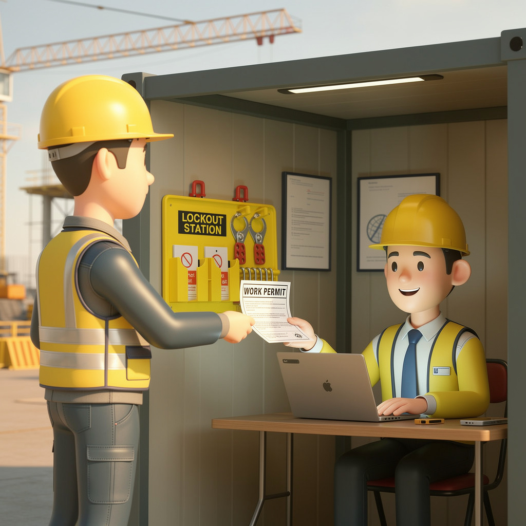 Handing over the completed, signed assessment on site